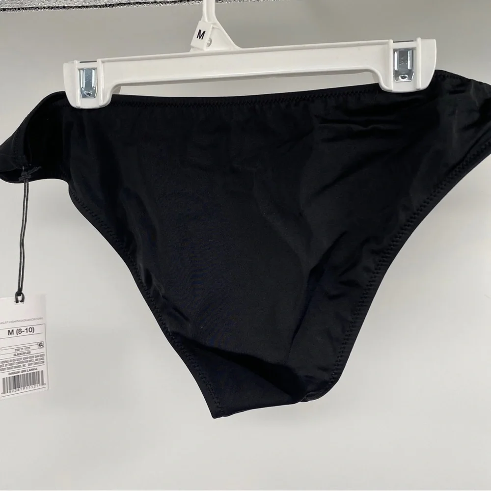 Shade and Shore Low Coverage High Leg Black Bikini Bottoms Size Medium
